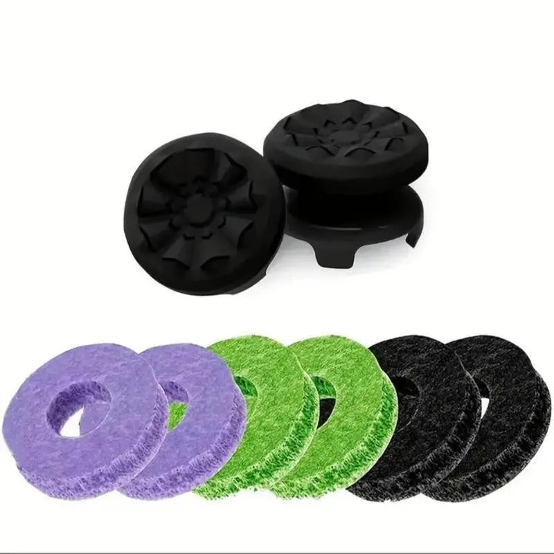 Precision Rings Thumbsticks Aim Boost Kit for Playstation 5 (PS5) Controllers Accessories | Purple-Black Thumbsticks | Silicione Rubber 6 Pcs Precision Rings Joystick Ps5 Joystick Fps Thumbsticks Player Controller