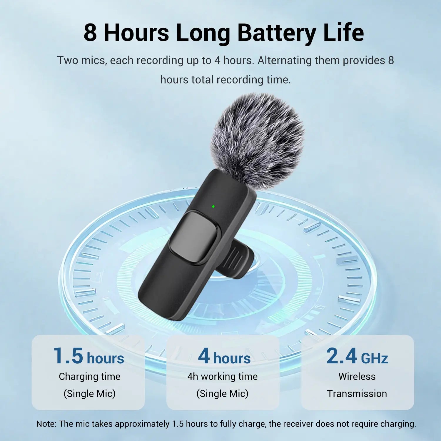 Wireless Mini Lavalier Microphone for Iphone, Ipad & Android, Noise-Cancelling Plug & Play Lapel Mic for Lightning, Usb-Rechargeable Microphone for Short-Video Platforms, Vlogs & Live Streaming, Live Streaming Equipment